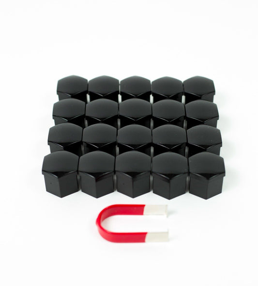 Porsche Cayenne Wheel Nut Covers / Lug Nut Covers - Glossy Black