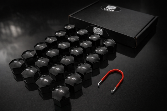 Lug Nut Covers for Bronco - 24 Glossy Black Wheel Nut Caps